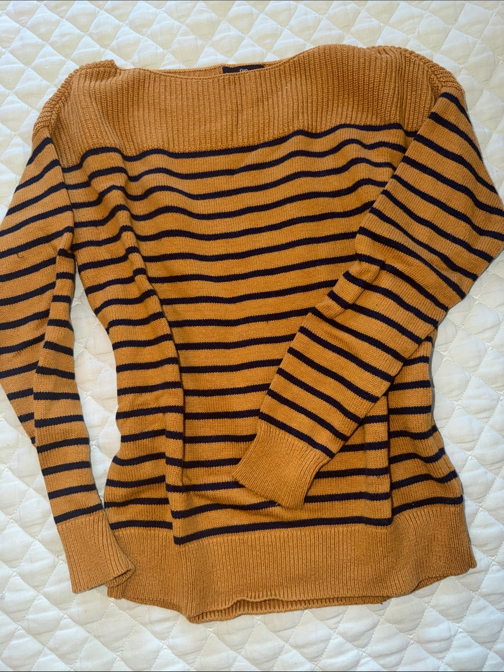 Gap Mustard Knitted Striped Sweater